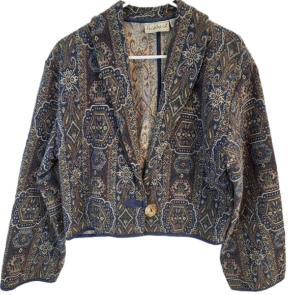 Vintage FLASHBACK tapestry waist blazer - Picture 1 of 12